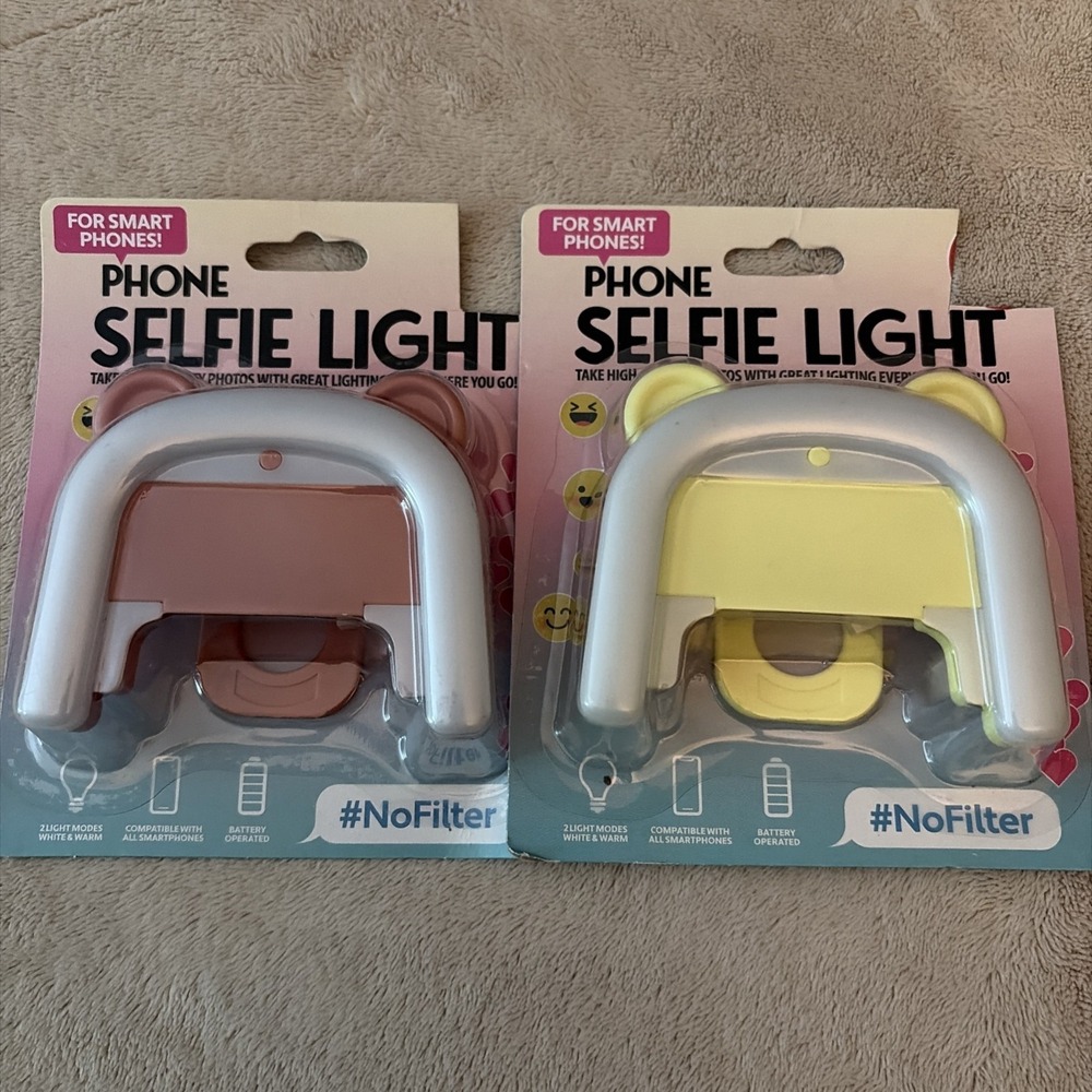 2 x Phone Selfie Lights BNIB Universal For Smartphones, Laptops, Tablets,‎ More
